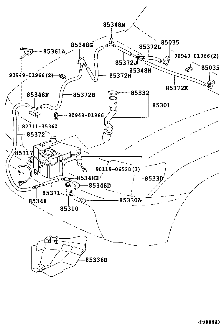 85301-60020 INLET SUB-ASSY, WASHER product image