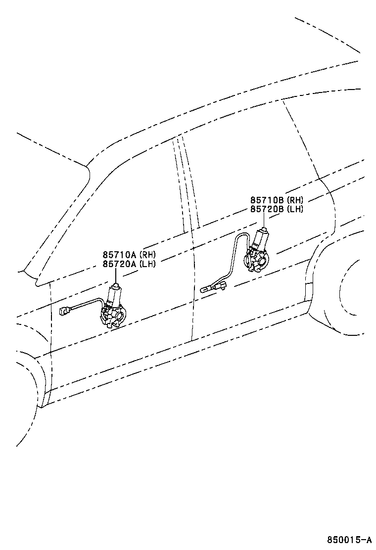 85720-44010 MOTOR ASSY, POWER WINDOW REGULATOR, FRONT LH product image