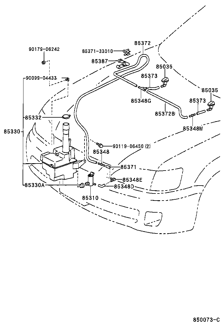 85385-33090-B2 NOZZLE SUB-ASSY, WASHER product image