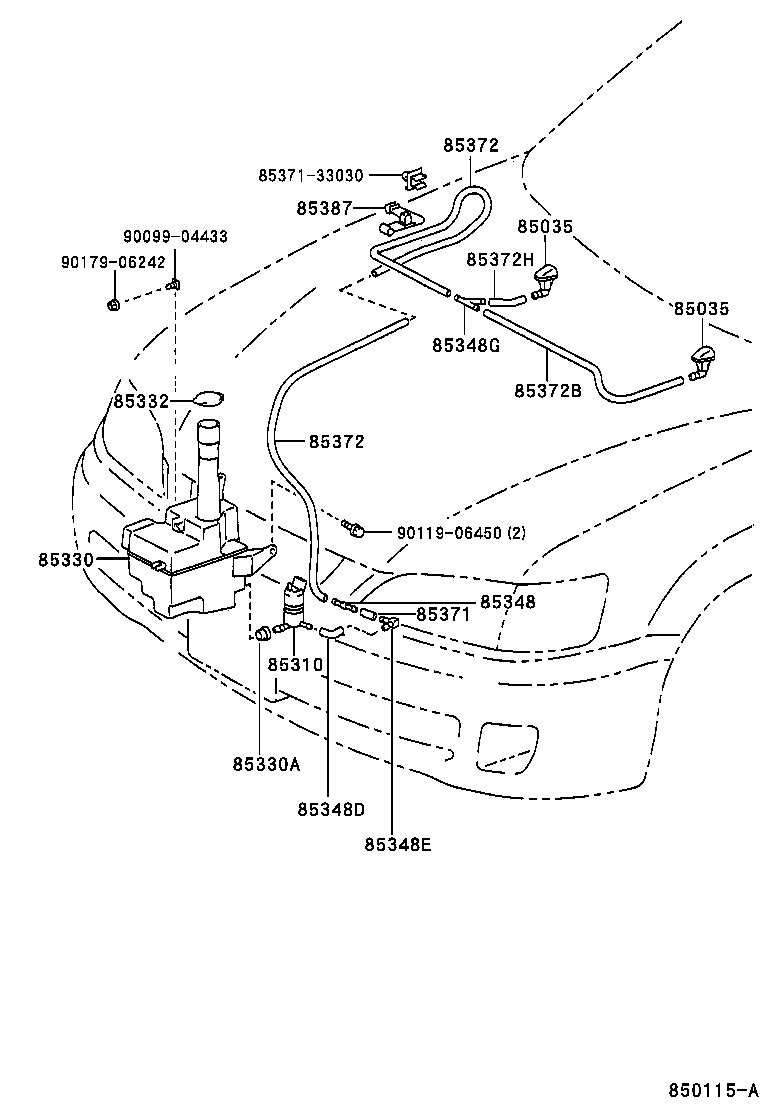 85315-33050 JAR ASSY, WINDSHIELD WASHER product image
