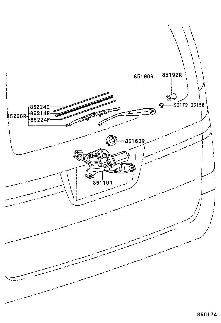 85134-28060 LINK ASSY, REAR WIPER product image