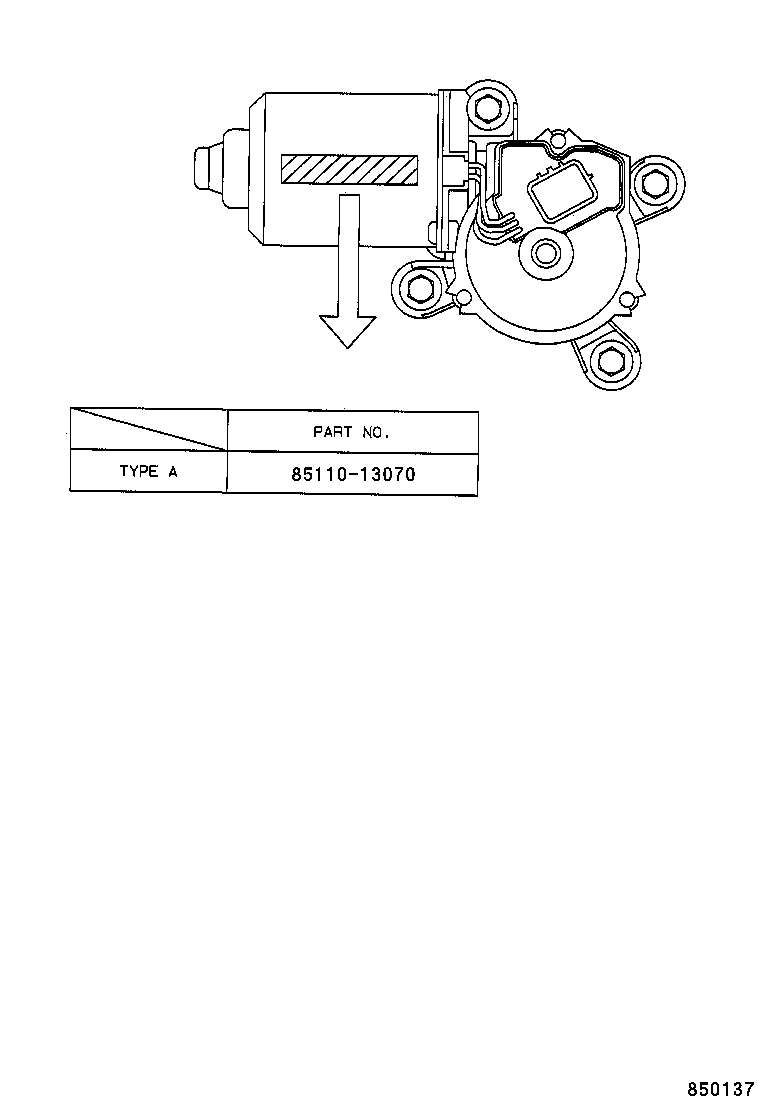 85291-13030 BLADE, FRONT WIPER, WINTER, RH product image