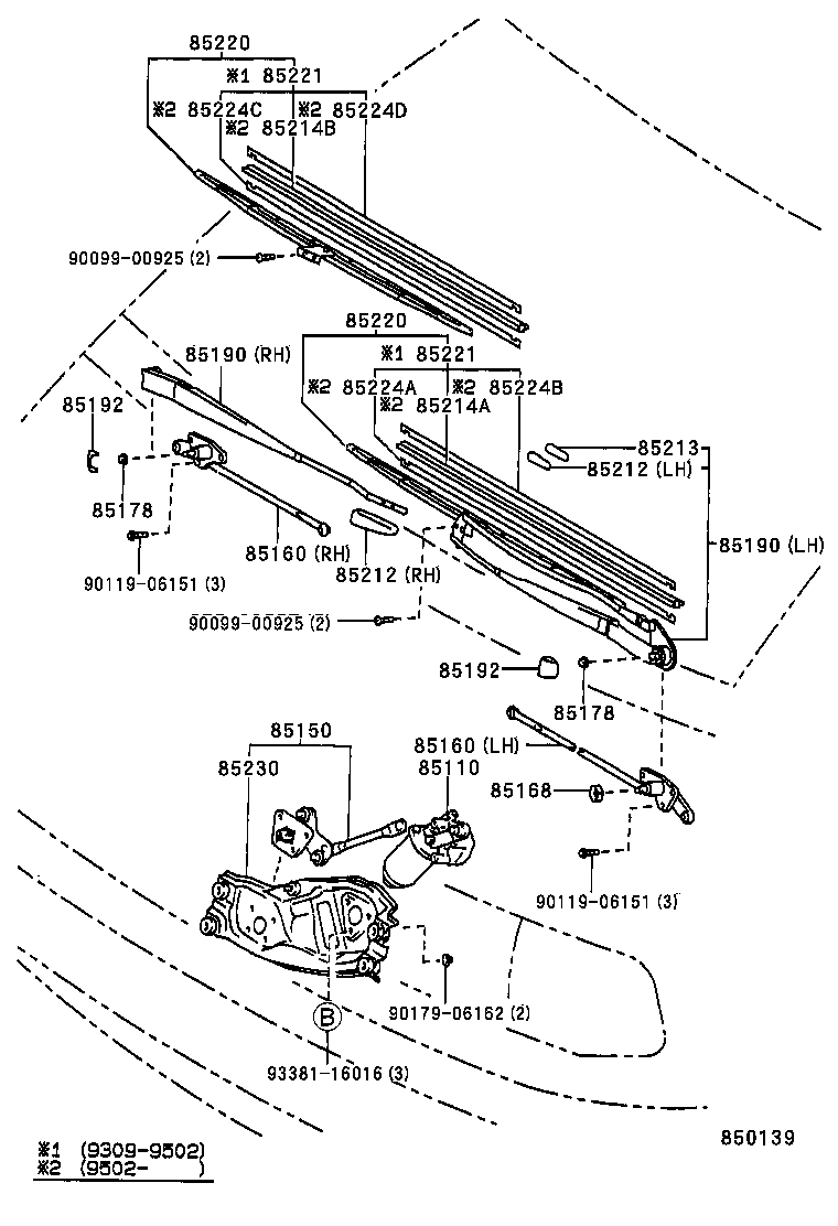 85110-28110 MOTOR ASSY, WINDSHIELD WIPER product image