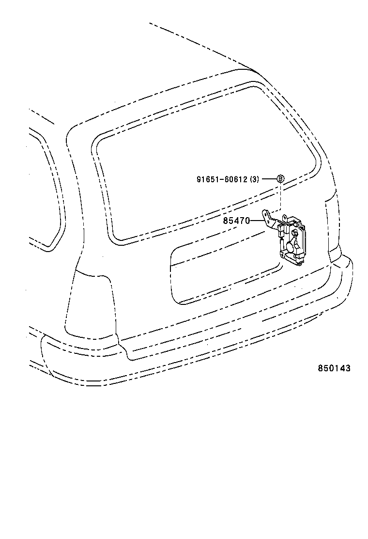 85710-12260 MOTOR ASSY, POWER WINDOW REGULATOR, REAR RH product image