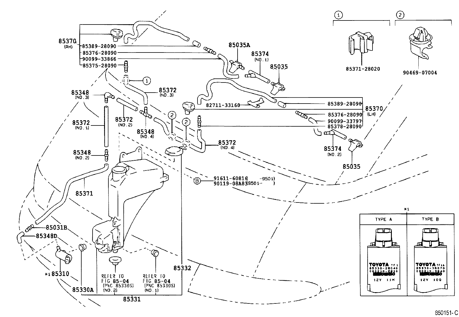 85315-28040 JAR SUB-ASSY, WINDSHIELD WASHER product image