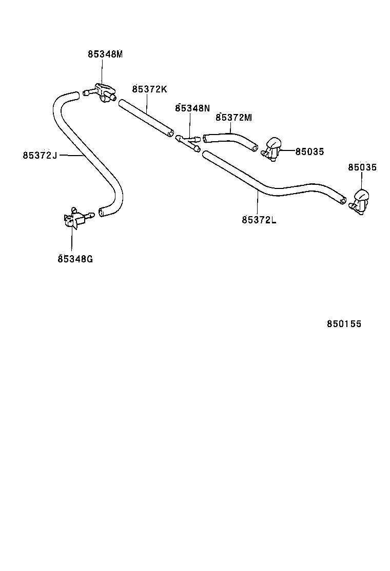 85381-35010 NOZZLE SUB-ASSY, WASHER product image