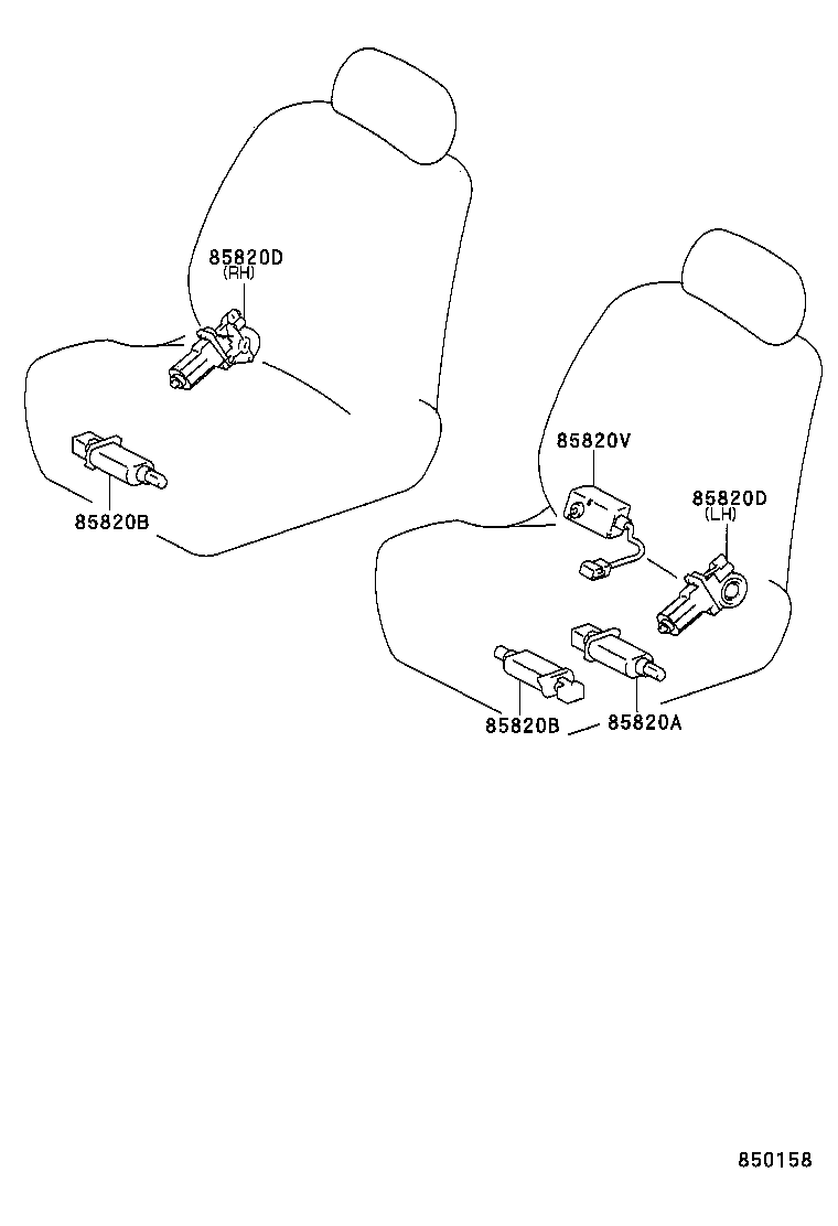 85820-30580 MOTOR ASSY, POWER SEAT product image