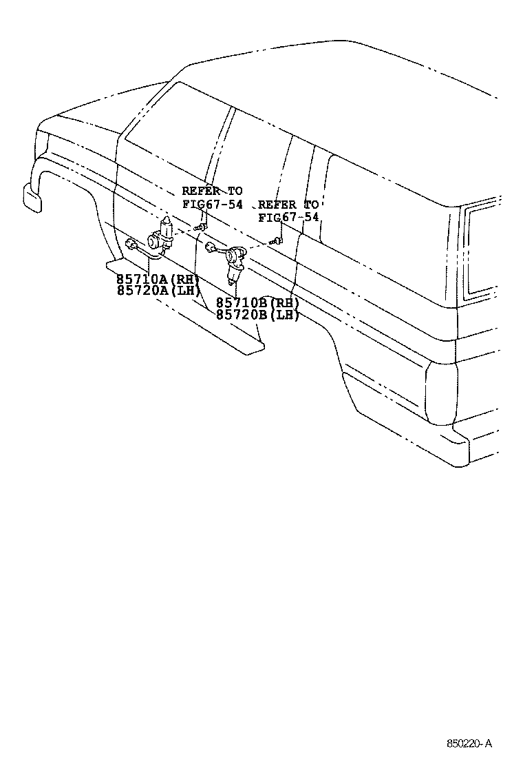 Toyota 85720-60030 MOTOR ASSY, POWER WINDOW REGULATOR, FRONT LH