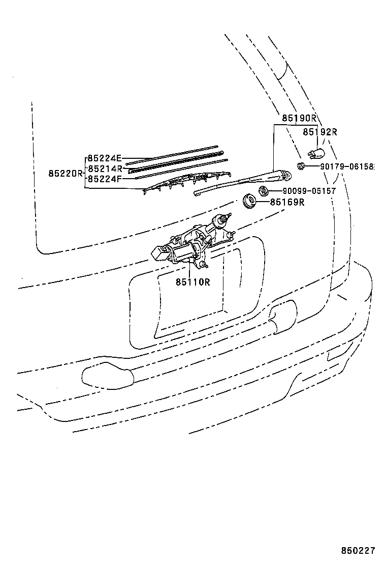 85134-13070 WASHER, REAR WIPER LINK PIVOT, NO.1 product image