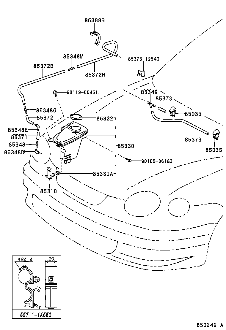85315-12282 JAR ASSY, WINDSHIELD WASHER product image