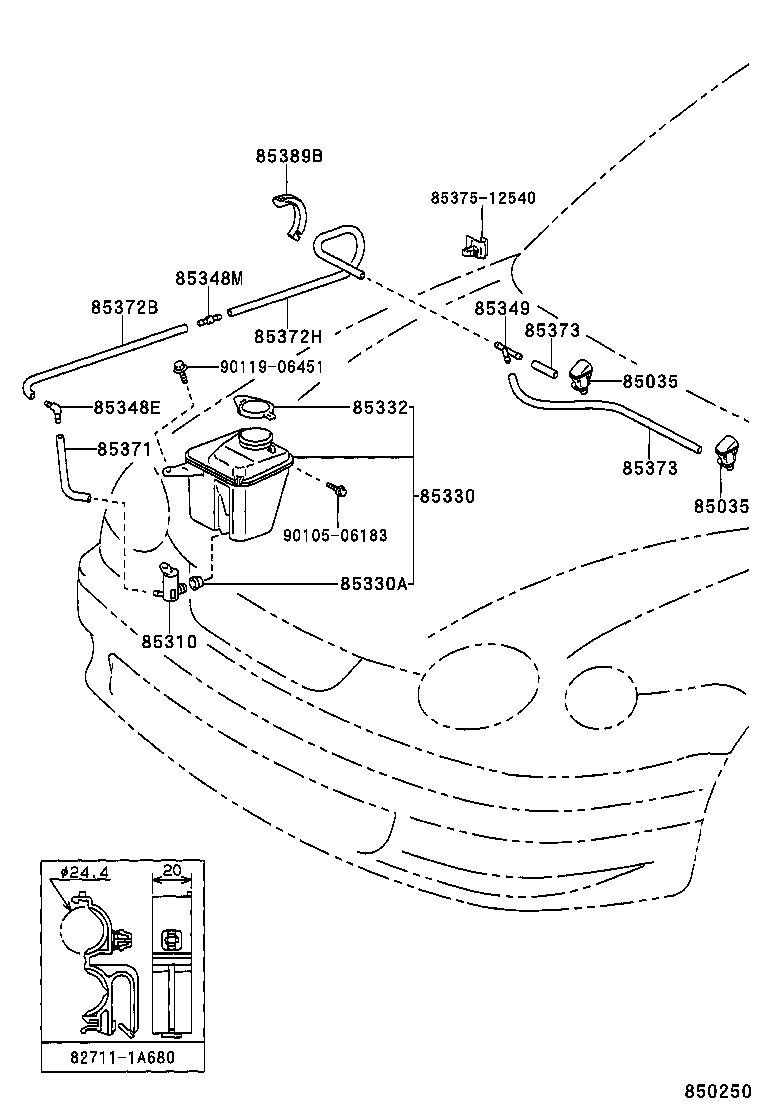 85315-12282 JAR ASSY, WINDSHIELD WASHER product image