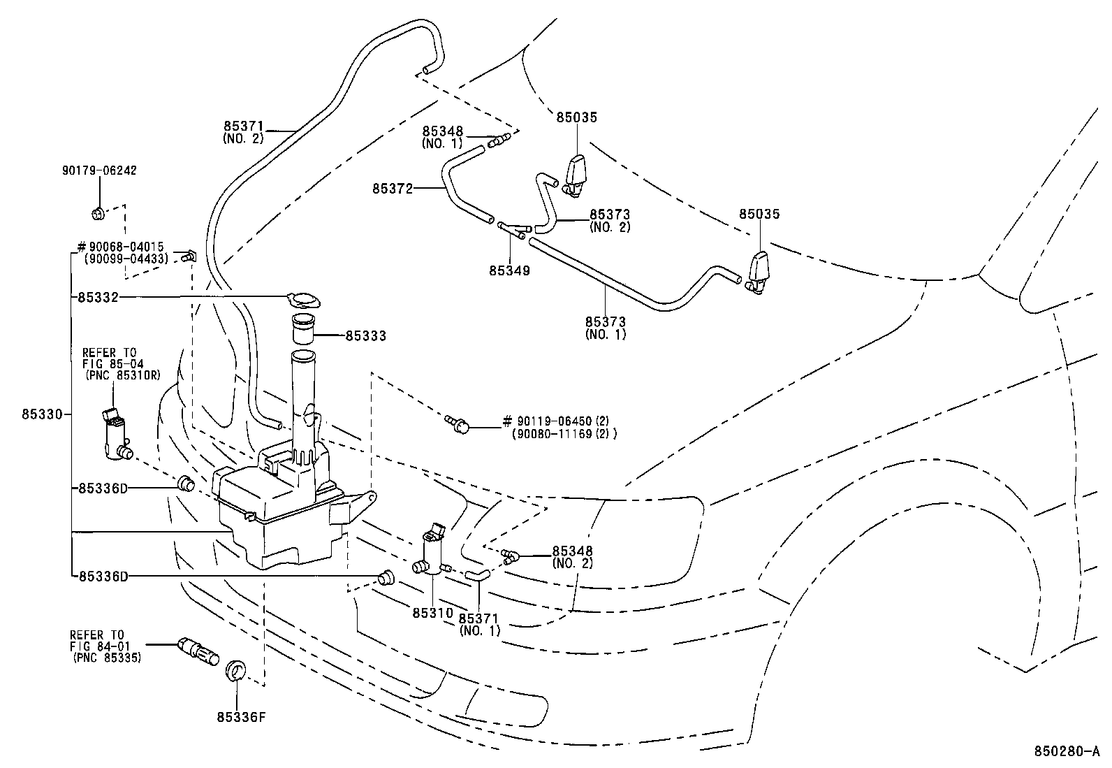 Toyota 85315-08010 JAR ASSY, WINDSHIELD WASHER