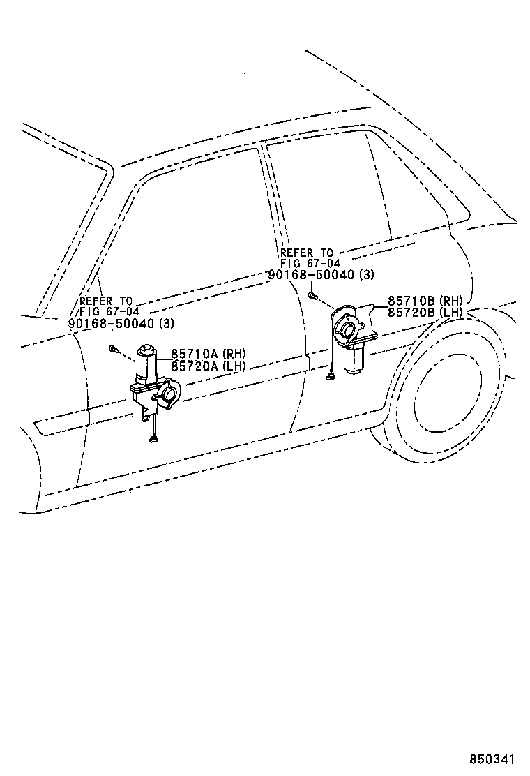 85710-10100 MOTOR ASSY, POWER WINDOW REGULATOR, FRONT RH product image