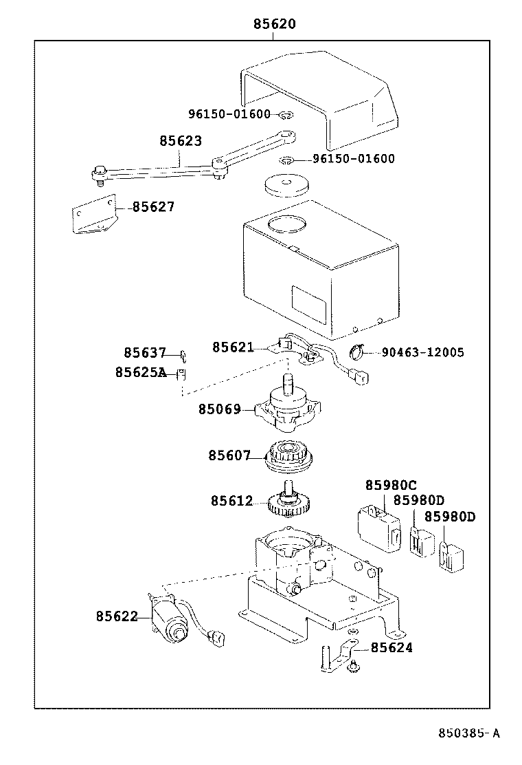 69608-36030 LINK SUB-ASSY, CENTER DOOR REMOTE CONTROL product image