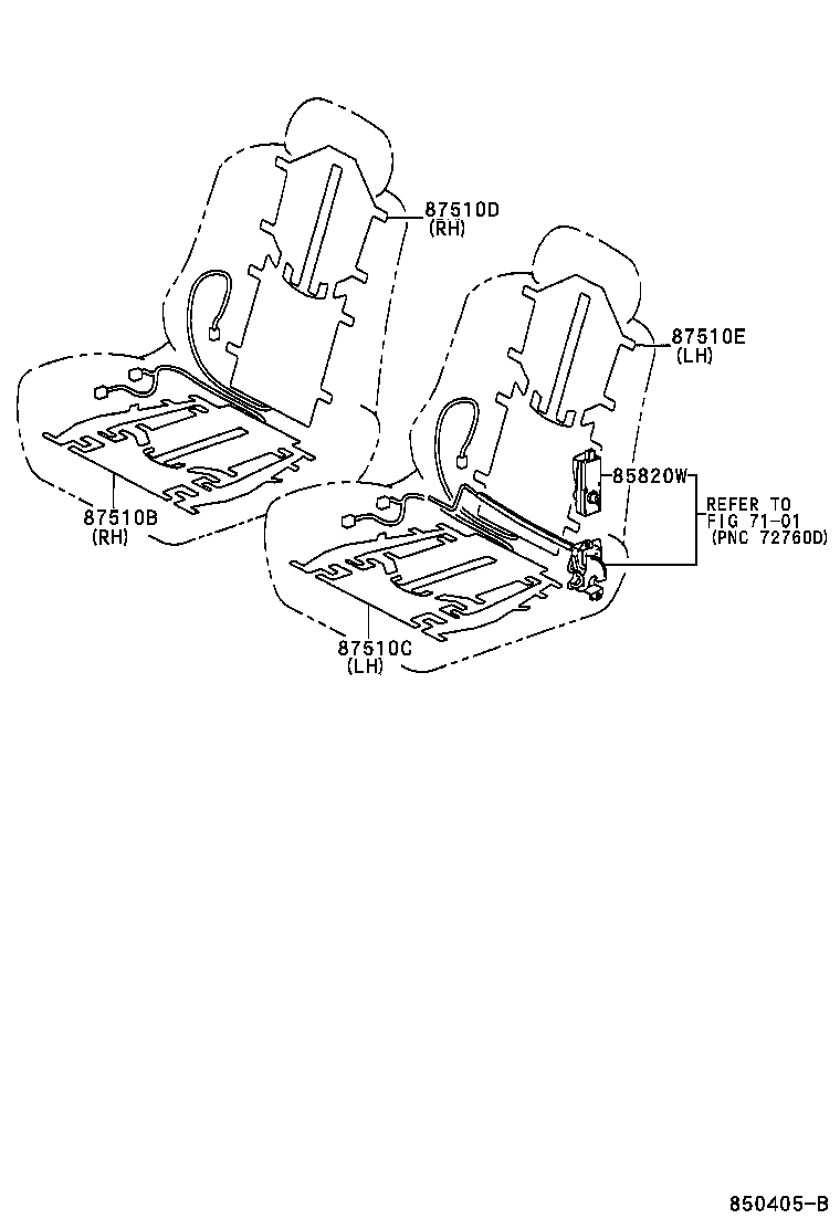 87510-48011 HEATER ASSY, FRONT SEAT CUSHION, RH product image