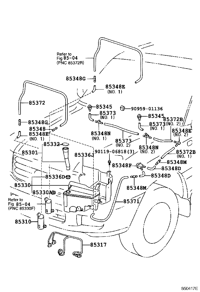 85355-60160 JAR ASSY, WINDSHIELD WASHER product image