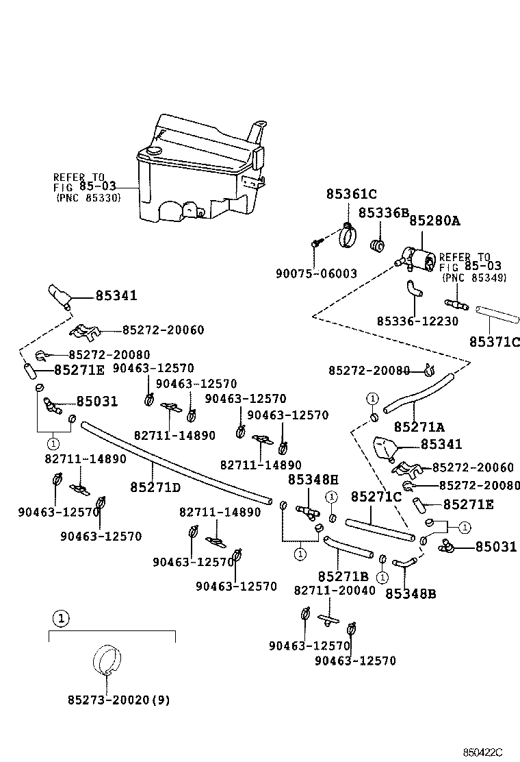 85044-60120 NOZZLE, HEADLAMP CLEANER WASHER product image