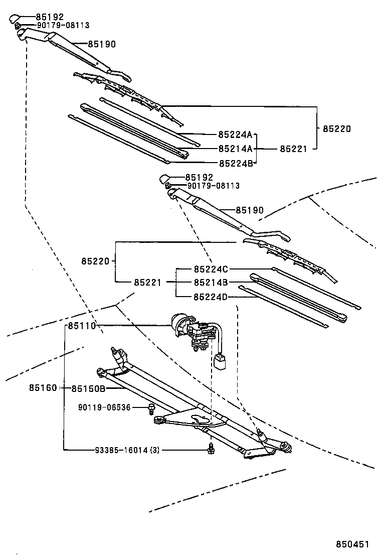 85010-20140 LINK ASSY, WINDSHIELD WIPER product image