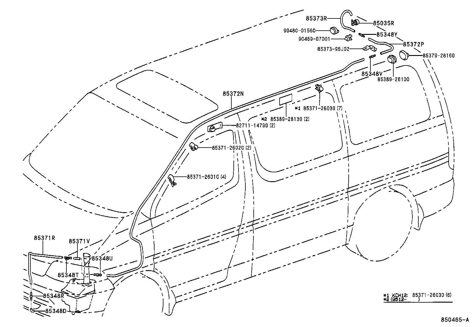 85391-26030 NOZZLE SUB-ASSY, REAR WASHER product image