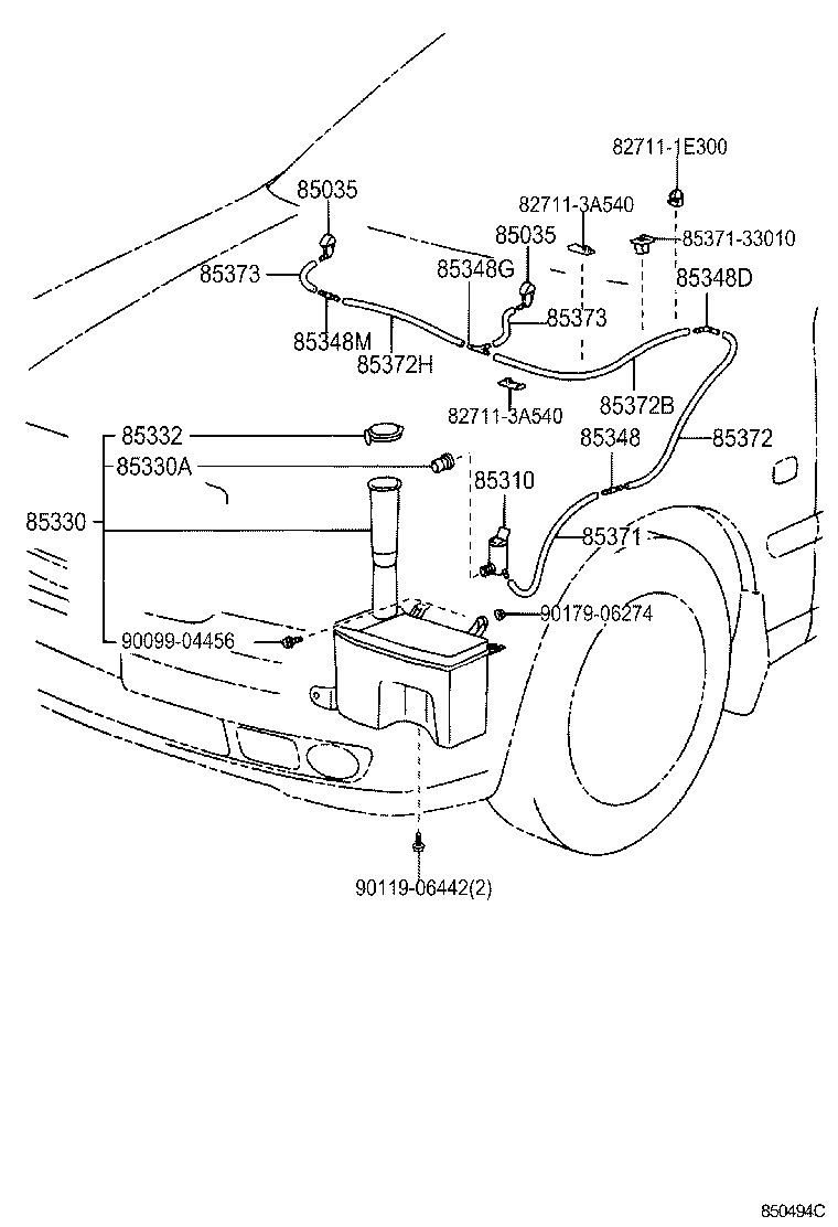 85315-51010 JAR ASSY, WINDSHIELD WASHER product image