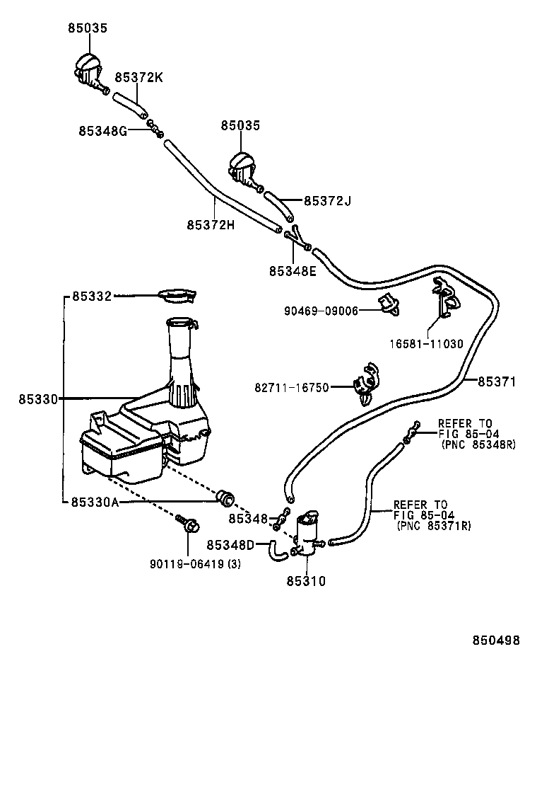 85315-46010 JAR ASSY, WINDSHIELD WASHER product image