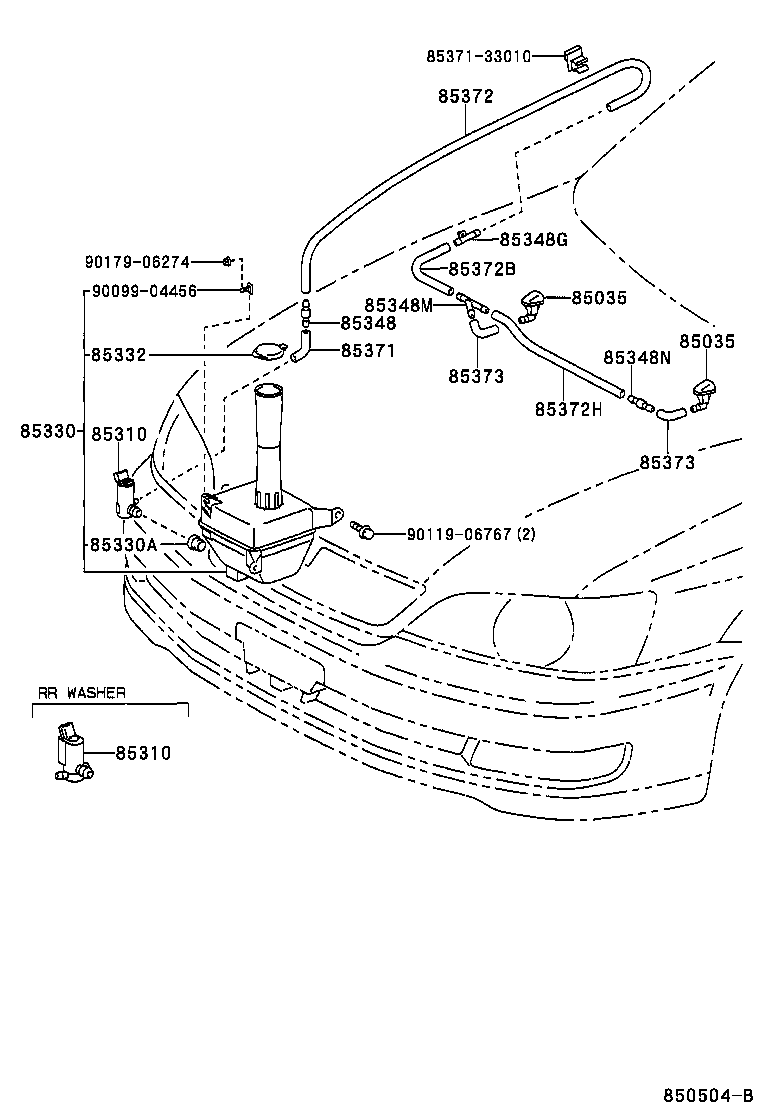 85315-32110 JAR ASSY, WINDSHIELD WASHER product image
