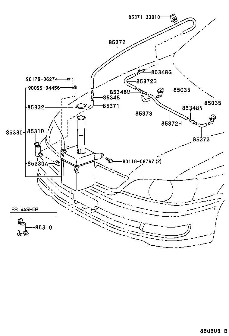85315-32110 JAR ASSY, WINDSHIELD WASHER product image