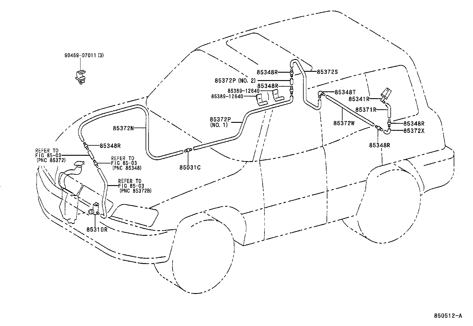 Toyota 85395-42010 NOZZLE ASSY, WASHER