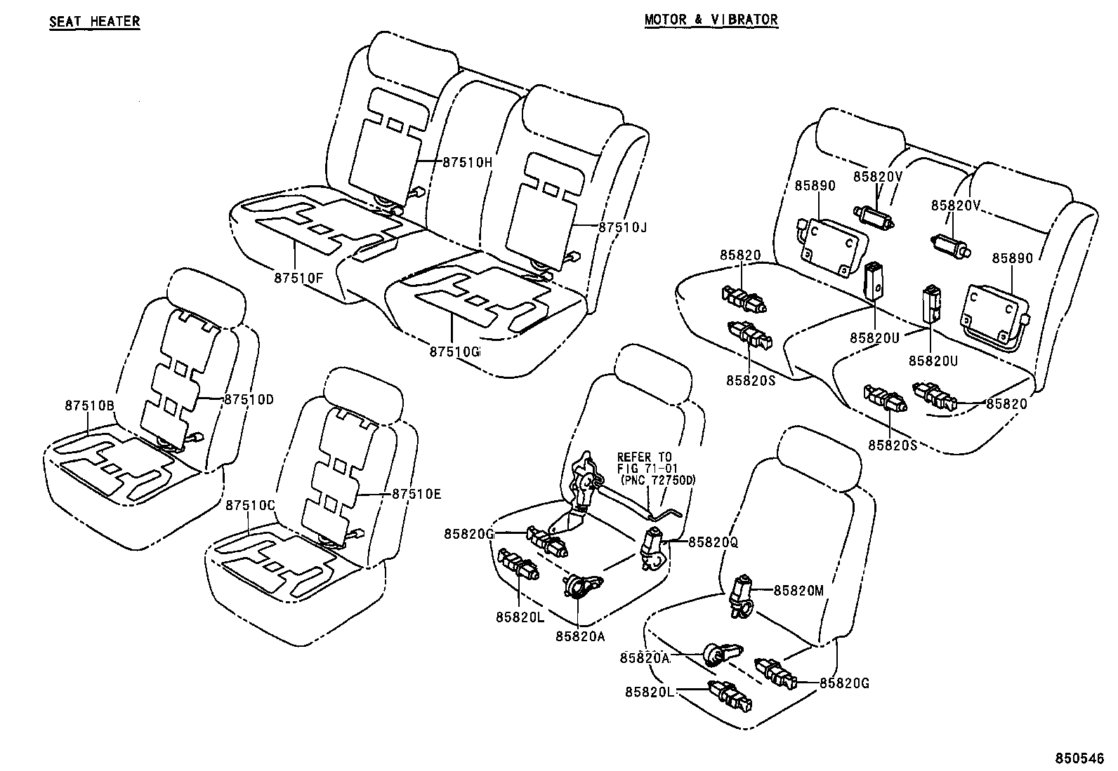 85820-50200 MOTOR ASSY, POWER SEAT product image