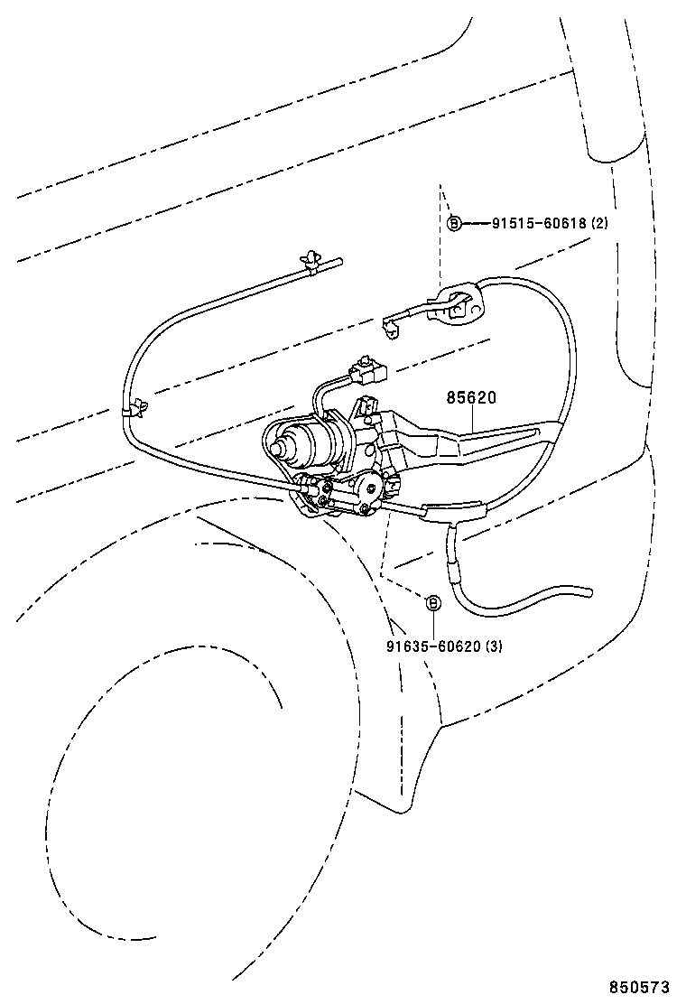 85620-28020 MOTOR ASSY, AUTOMATIC DOOR REGULATOR product image