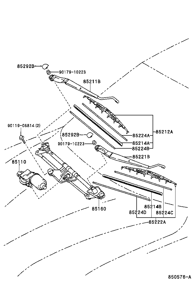 85150-53010 LINK ASSY, WINDSHIELD WIPER product image