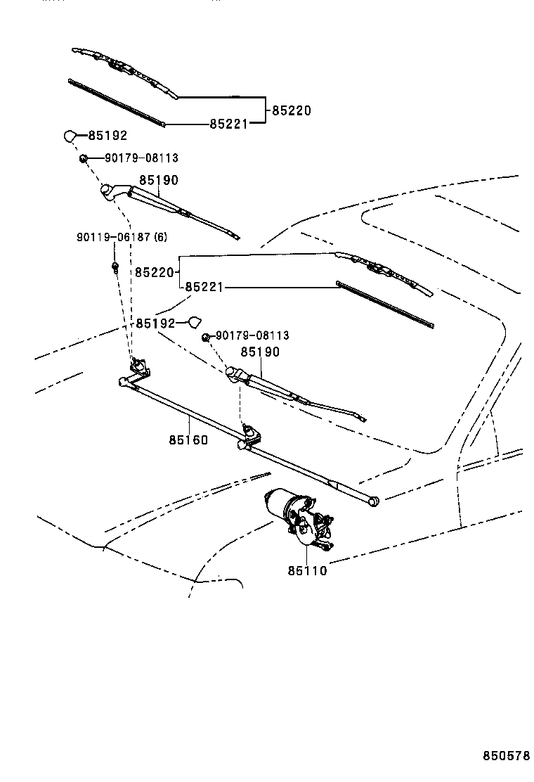 85211-16071 ARM ASSY, WINDSHIELD WIPER product image