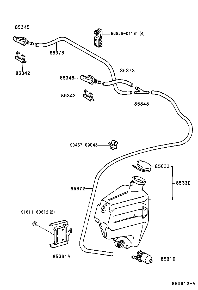 85315-27010 JAR ASSY, WINDSHIELD WASHER product image