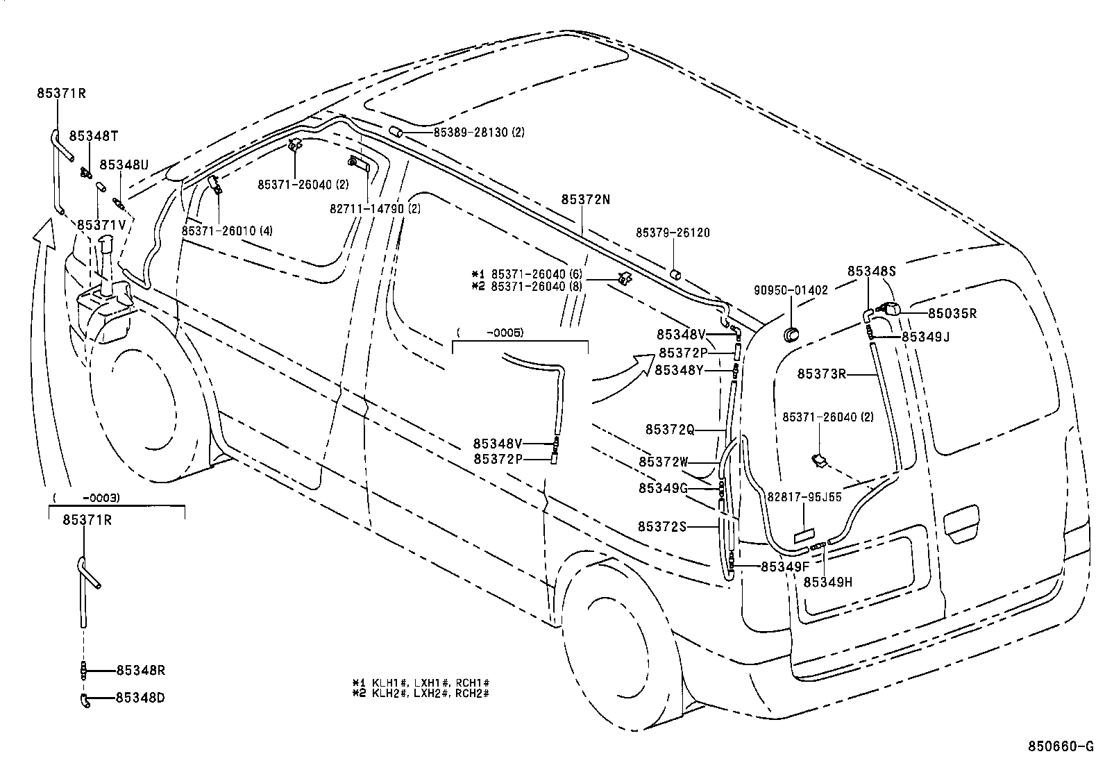 90099-59110 HOSE, REAR WASHER (FROM JOINT TO NOZZLE) product image