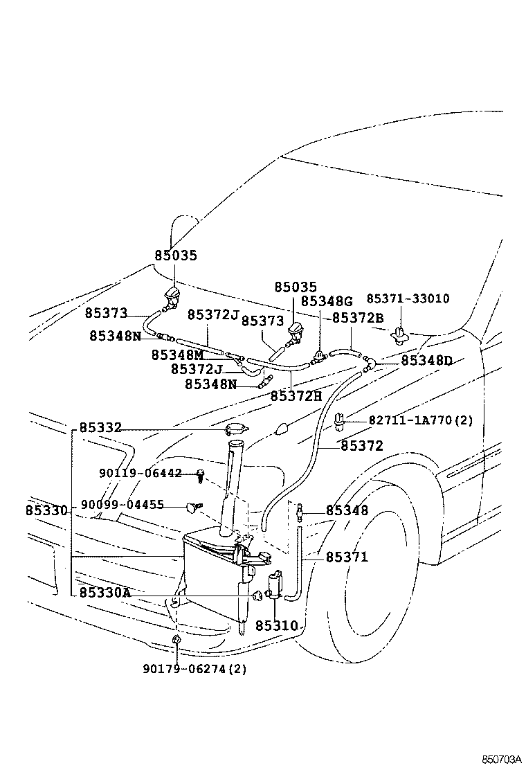 85315-30340 JAR ASSY, WINDSHIELD WASHER product image