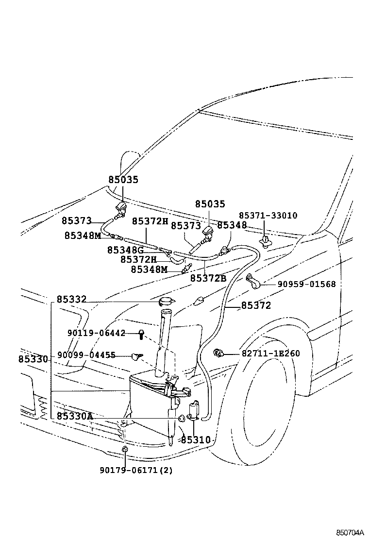 85315-30340 JAR ASSY, WINDSHIELD WASHER product image