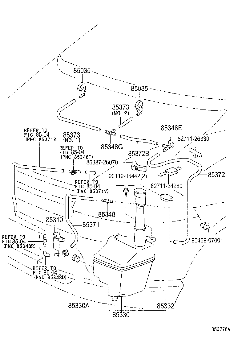 85355-26052 JAR ASSY, WINDSHIELD WASHER product image