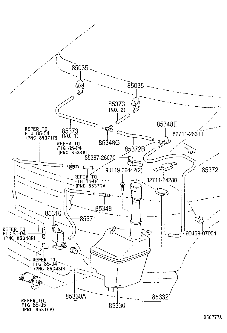 85355-26052 JAR ASSY, WINDSHIELD WASHER product image
