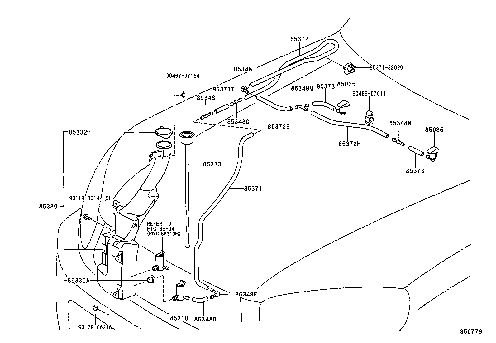 85315-42150 JAR ASSY, WINDSHIELD WASHER product image