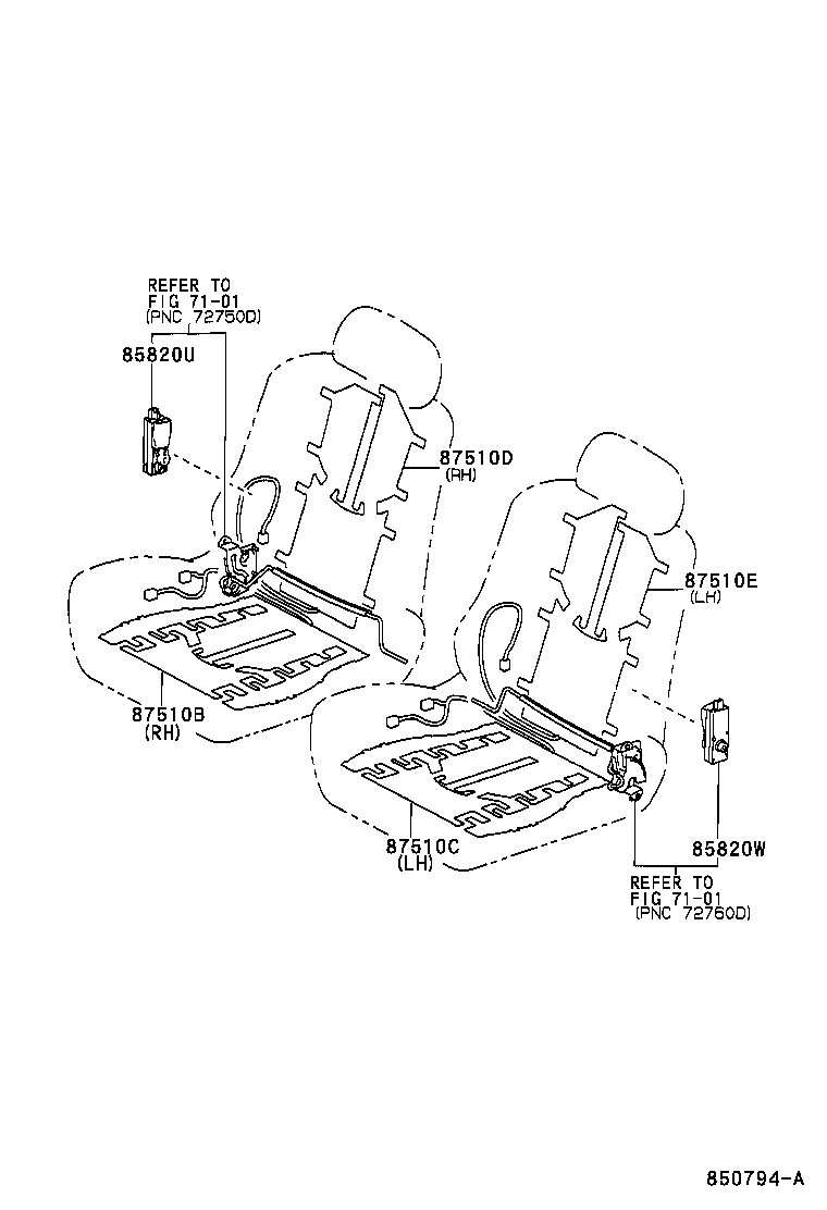 87510-48060 HEATER ASSY, FRONT SEAT BACK, RH product image