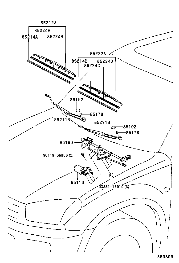 85222-48040 BLADE, FR WIPER, LH product image