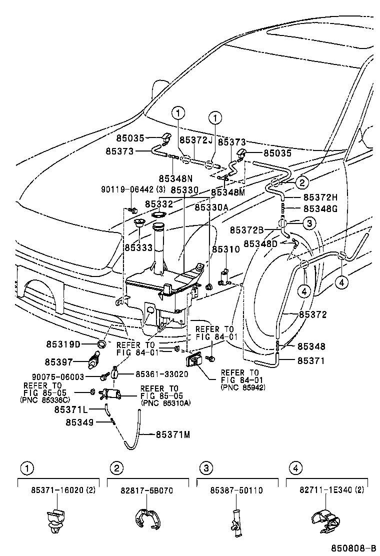 Toyota 85315-50150 JAR ASSY, WINDSHIELD WASHER