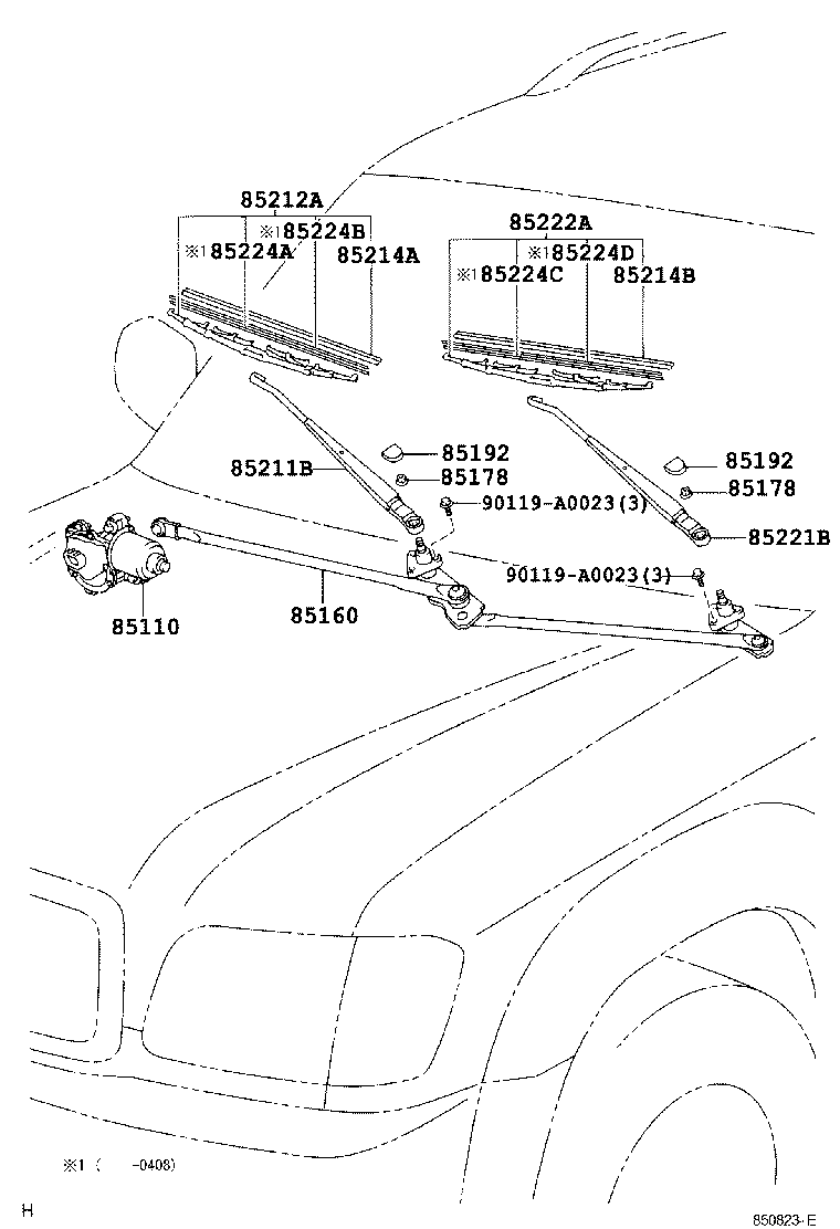 Toyota 85150-0C040 LINK ASSY, WINDSHIELD WIPER