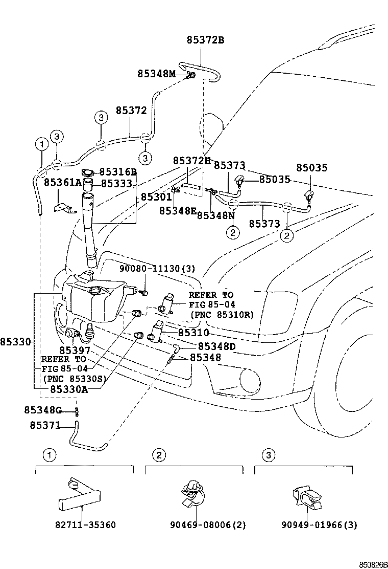 Toyota 85315-0C040 JAR ASSY, WINDSHIELD WASHER