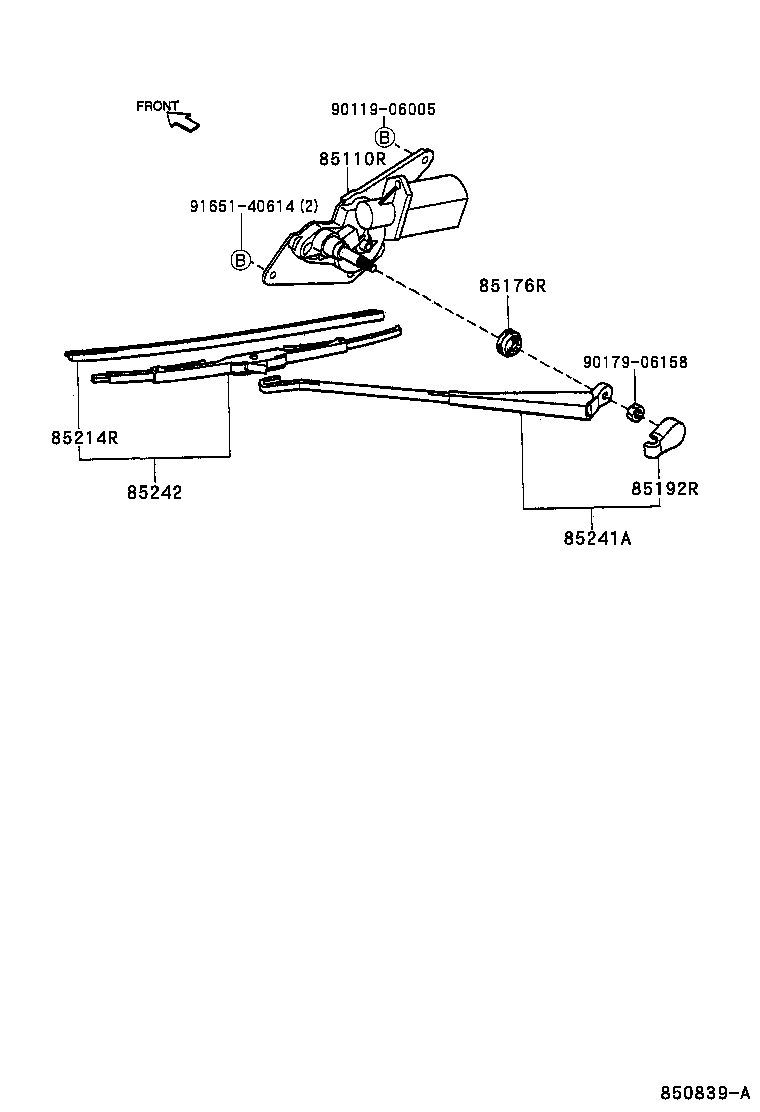 85187-97501 COVER, REAR WIPER ARM product image
