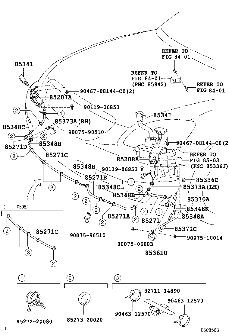Toyota 85279-60080 JOINT, HEADLAMP CLEANER HOSE, NO.3