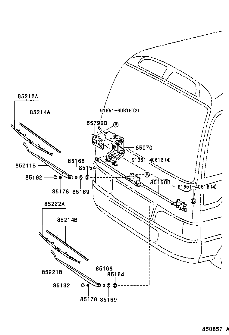 85150-36030 LINK ASSY, WIPER product image