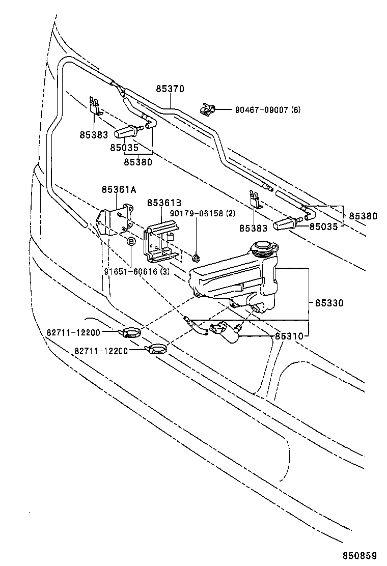85310-0S010 JAR ASSY, WINDSHIELD WASHER product image