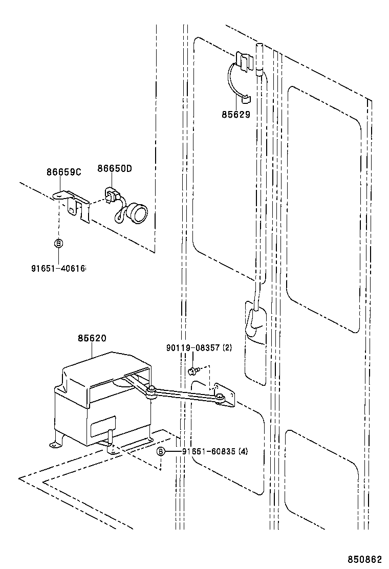 85620-36240 MOTOR ASSY, AUTOMATIC DOOR REGULATOR product image
