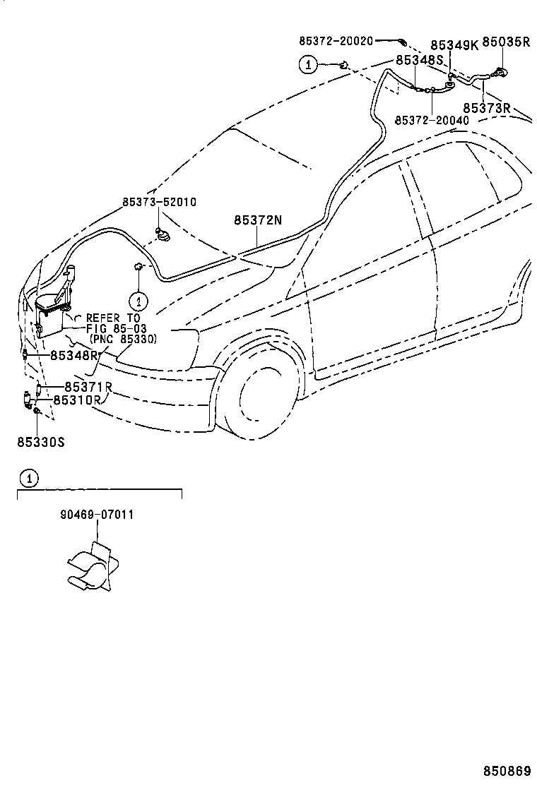 85340-05010 MOTOR ASSY, REAR WASHER product image